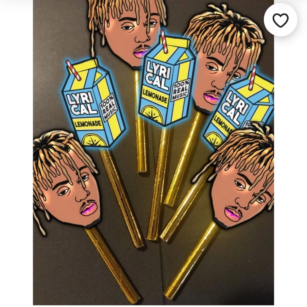 Juice Wrld inspired cupcake toppers comes in a pack of 12.